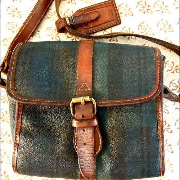 VTG RALPH LAUREN Black Watch Plaid Crossbody Bag - Picture 8 of 8
